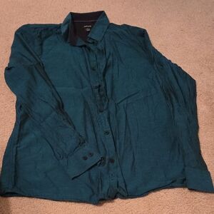 Aleani Teal Button-Up Shirt